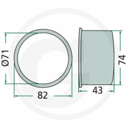 Bucsa Cositoare Deutz-Fahr Vicon/PZ 647RT-120F VGRT-120 GRANIT