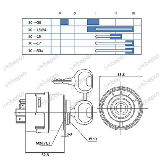 Contact Chei Case IH 135700580138 1987424C1 P2741618 P2741648 VPF3262 25/950-33 BEPCO
