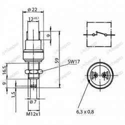 Contact Stop Frana Case IH 3146358R1 3147137R1 3401400R1 V39220200 V684690 25/962-14 BEPCO