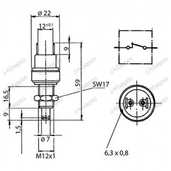 Contact Stop Frana Case IH 3146358R1 3147137R1 3401400R1 V39220200 V684690 25/962-14 BEPCO
