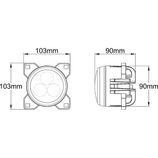 Far Led Rotund 42w 4200lm 12/24V LA10447 KRAMP