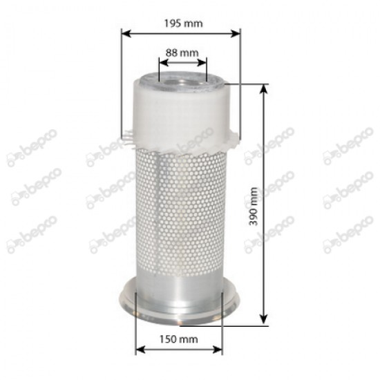Filtru Aer Exterior Case IH Deutz Fiat Hurlimann JCB Lamborghini Landini Manitou Massey Ferguson Same C16340 XA1432K  SL5632 P772550 SA14698K 79072797 60/161-104 BEPCO