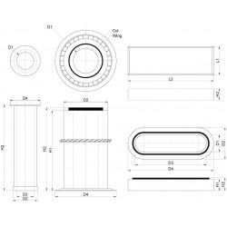 Filtru Aer Interior Case IH 3125255R1 32/903202 32/906802 32906802 53011905 60/162-17 BEPCO