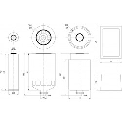 Filtru Combustibil Fiat Ford New Holland 1909103 46118310 4613310 4618310 4628310 4644293  VPD6026 60/111-57 BEPCO