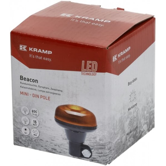 Girofar 12/24V 15W Cu Picior LA20093 KRAMP