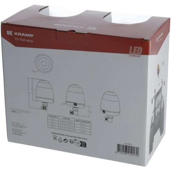 Girofar 12/24V 20W Cu Picior Set 2 Bucati LA20095 KRAMP