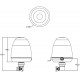 Girofar 12/24V 20W Cu Picior Set 2 Bucati LA20095 KRAMP