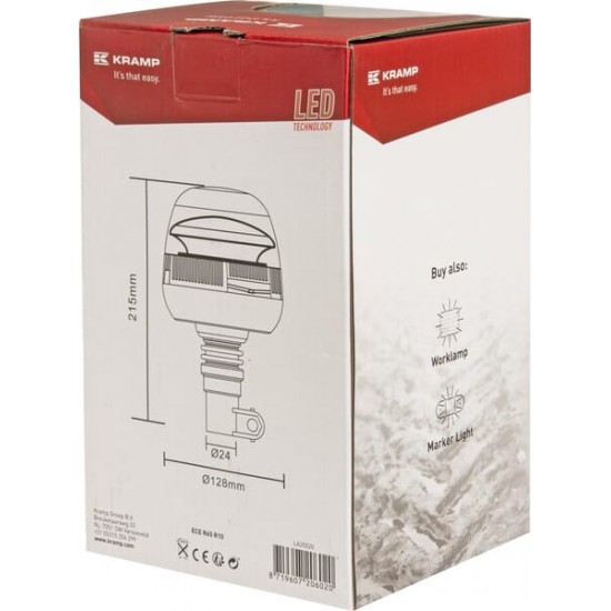 Girofar 12/24V 24w Cu Picior Flexibil LA20020 KRAMP Girofar 12/24V 24w Cu Picior Flexibil LA20020 KRAMP