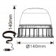 Girofar 12/24V 24W Magnetic LA20022 KRAMP