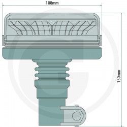 Girofar 12/24V Cu Picior 7070010363 GRANIT