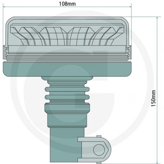Girofar 12/24V Cu Picior 7070010363 GRANIT
