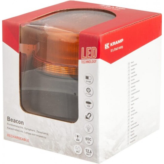 Girofar Led 12V 12.6W Magnetic Reincarcabil LA20029 KRAMP Girofar Led 12V 12.6W Magnetic Reincarcabil LA20029 KRAMP