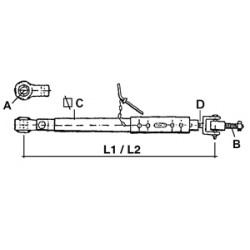 Intinzator Telescopic 510-670mm O19.1 Universal 68/8131-016 BEPCO
