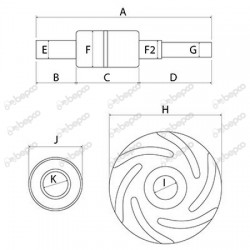 Kit Reparatie Pompa Apa John Deere HCNRE62659 JD11347 RE11347 RE62659 S63067 26/131-23 BEPCO