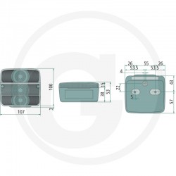 Lampa Dreptunghiulara Fata Stanga/Dreapta 70718020 0011355840 FA.87.000WI 486591 GRANIT