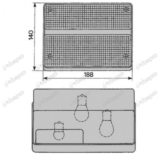 Lampa Spate 29/s8019/420 Lamborghini Same 2.801.9740.0/02 280197400 28019740002 29/S8019/420 BEPCO