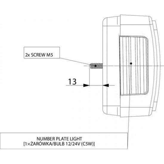 Lampa Spate Multifunctionala Dreapta 12/24W Universal LA45014 KRAMP