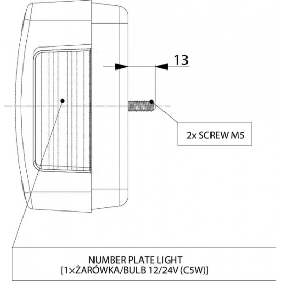 Lampa Spate Multifunctionala Stanga 12/24V 5W/21W LA45015 KRAMP