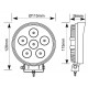 Proiector Rotund 12/24V 3420lm 27W LA10907 KRAMP Proiector Rotund 12/24V 3420lm 27W LA10907 KRAMP