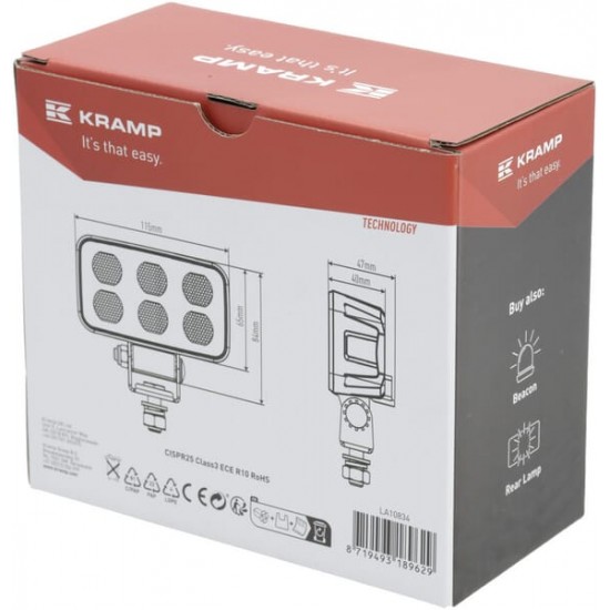 Proiector Dreptunghiular 12/24V 4630lm 60W LA10834 KRAMP