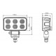 Proiector Dreptunghiular 12/24V 4630lm 60W LA10834 KRAMP