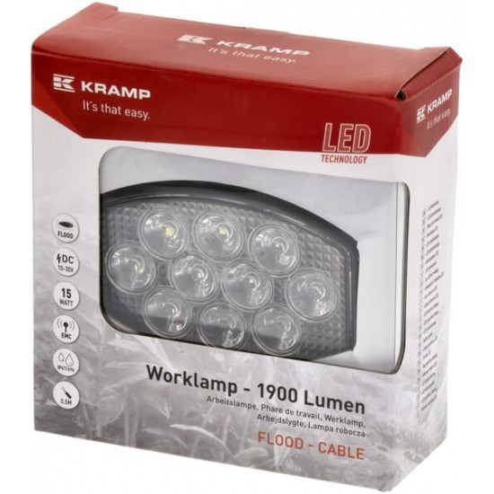 Proiector Oval 12/24V 1900lm 15W LA10020 KRAMP Proiector Oval 12/24V 1900lm 15W LA10020 KRAMP