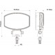 Proiector Oval 12/24V 1900lm 15W LA10020 KRAMP Proiector Oval 12/24V 1900lm 15W LA10020 KRAMP