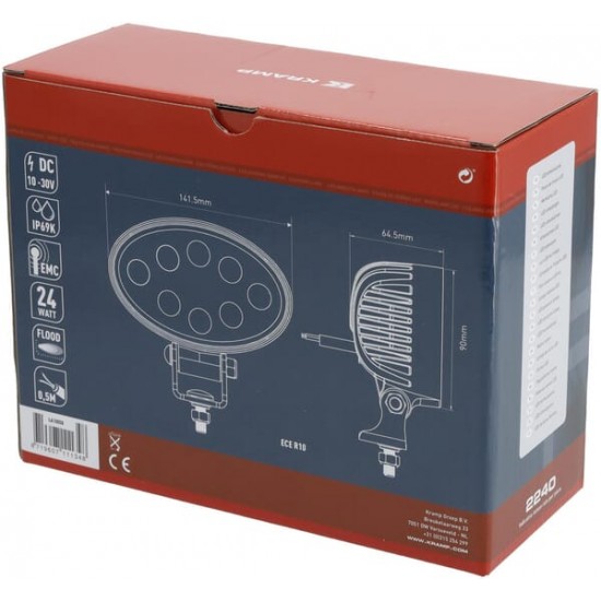 Proiector Oval 12/24V 2240lm 24w LA10058 KRAMP