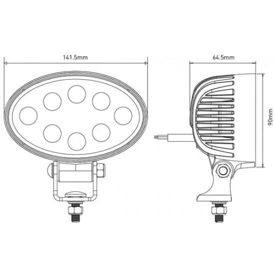 Proiector Oval 12/24V 2240lm 24w LA10058 KRAMP
