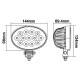 Proiector Oval 12/24V 3510lm 35w LA10039 KRAMP