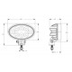 Proiector Oval 12/24V 5320lm 56w LA10558 KRAMP