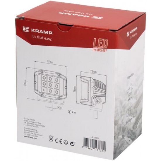 Proiector Patrat 12/24V 2850lm 22.5W LA10094 KRAMP