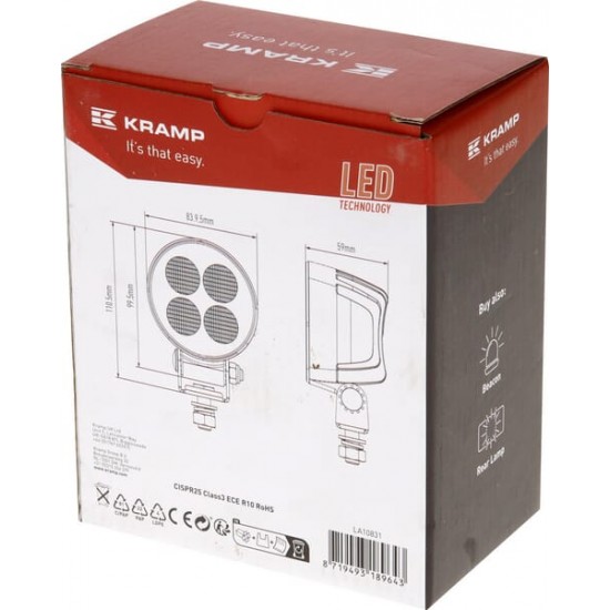 Proiector Rotund 12/24V 2556lm 24w LA10831 KRAMP Proiector Rotund 12/24V 2556lm 24w LA10831 KRAMP