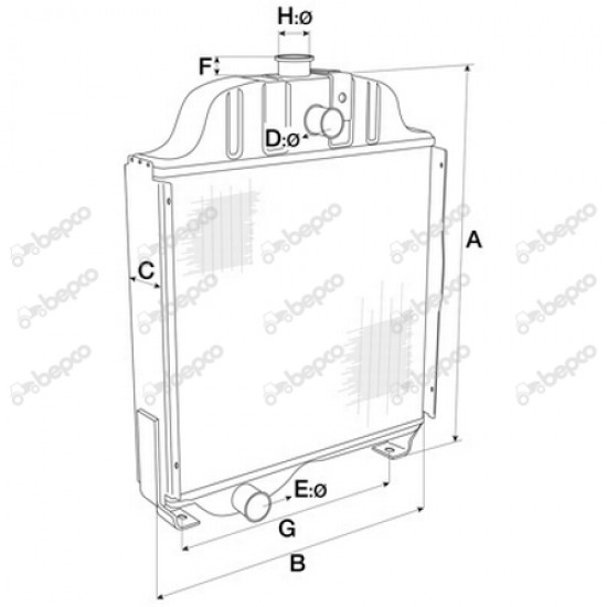 Radiator Fiat Fiat 5143883 4997296 4997298 5143884 23/150-40E 42049237 BEPCO