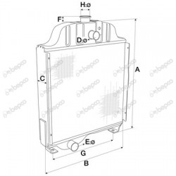 Radiator Landini Massey Ferguson 1824627M91 TL1824627M93 30/150-49 BEPCO Radiator Landini Massey Ferguson 1824627M91 TL1824627M93 30/150-49 BEPCO