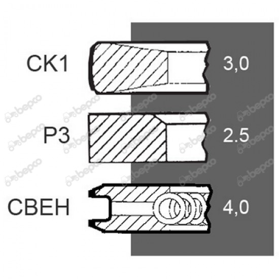 Segmenti Fiat 1902408 1930234 1930753 LA1930234 LA1930753 SF1930753 VPB4612 23/34-264 BEPCO
