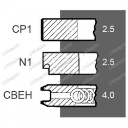 Set Segmenti Motor Fiat Ford New Holland 01930191 153634136 1902440 1930191 FA1930191 LA1930191 S62029 VPB4607 23/34-254 BEPCO