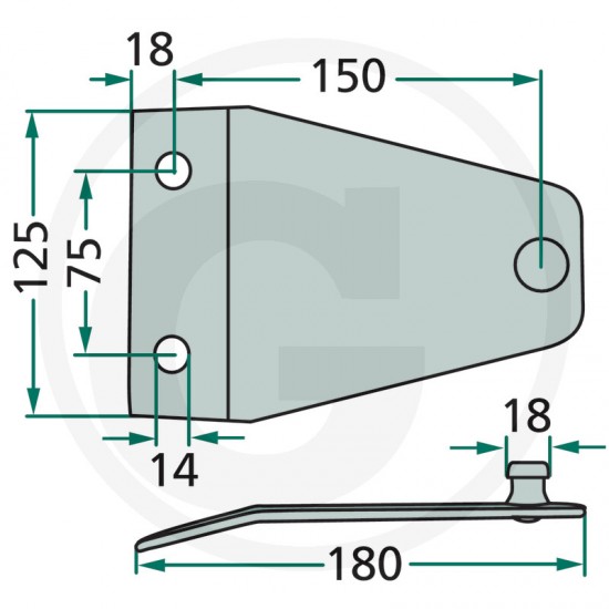 Suport Cutit Cositoare Deutz-Fahr Krone Kuhn Taarup Vicon/PZ 525PZ-0250 152076.0 A142438300  PZ-0250K0 VGTF0288K0 Z1033760 GRANIT