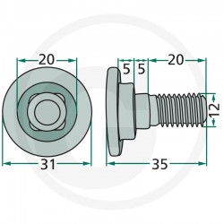 Surub Cositoare Taarup Vicon/PZ 52556403000 K 131610 505060 56294000 56403100 56403109 GRANIT
