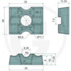 Tampon Limitator Grebla Welger 7554-150973 GRANIT Tampon Limitator Grebla Welger 7554-150973 GRANIT