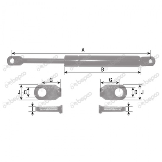 Telescop Geam Spate Claas / Renault 2825587 7701025587 VPM1658 28/870-54 BEPCO