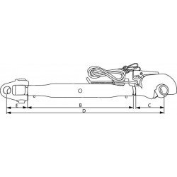 Tirant Central 450-660mm Cat. 3/3 cu Furcă/Cârlig KRAMP