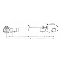 Tirant Central 617-830mm Cat. 3/3 KRAMP