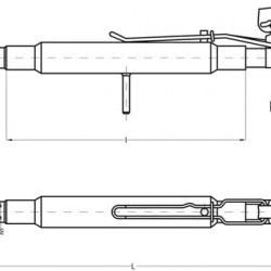 Tirant Central 730-1010mm Cat. 3/3 