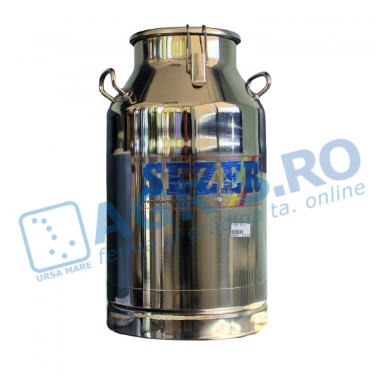 Bidon Lapte Inox 40 litri + Capac Aparat de Muls
