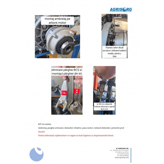 KIT Ambreiaj BCS Aftermarket pentru motor HONDA GX270 AGR592C1011